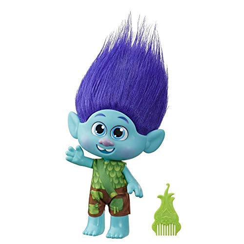 Hasbro DreamWorks Trolls World Tour - Muñeca pequeña Branch con Traje Desmontable y Peine para niñas a Partir de 4 años