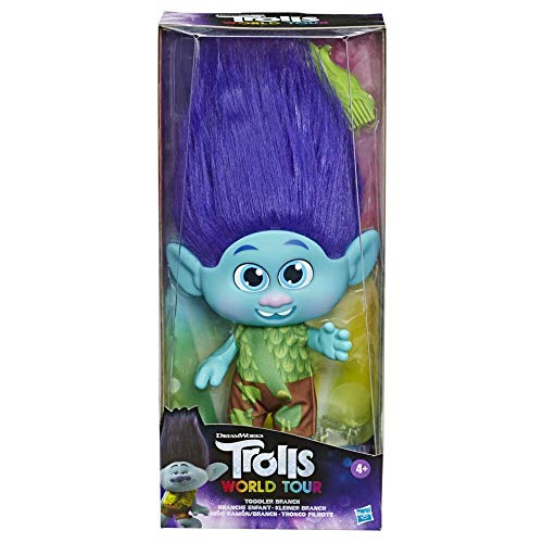 Hasbro DreamWorks Trolls World Tour - Muñeca pequeña Branch con Traje Desmontable y Peine para niñas a Partir de 4 años