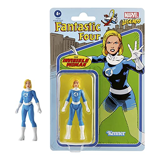 Hasbro Marvel Marvel-SD-HSBF26635L0 Figura de acción de Mujer Invisible de 9,5 cm de Retro 375 Collection Legends, Multicolor, único (F2663)