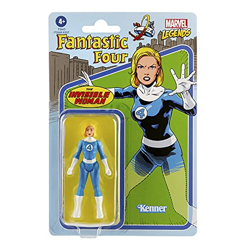 Hasbro Marvel Marvel-SD-HSBF26635L0 Figura de acción de Mujer Invisible de 9,5 cm de Retro 375 Collection Legends, Multicolor, único (F2663)