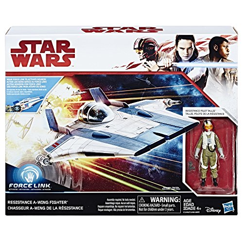 Hasbro Star Wars Force Resistance A-Wing Fighter and Resistance Pilot Tallie Figure vehículo de Juguete - Vehículos de Juguete (Multicolor, Vehicle Set, De plástico, Star Wars, Interior, 4 año(s))