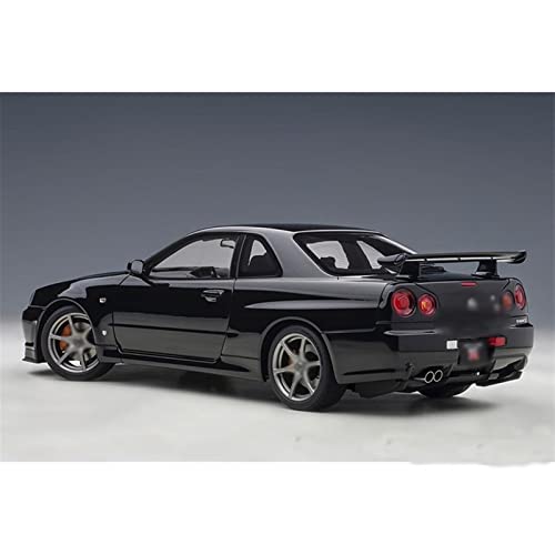 HBSM Regalo para N-issan para Skyline Ares GTR para R34 Diecasts Y Vehículos De Juguete Modelo De Coche De Juguete De Metal Juguetes De Colección De Alta Simulación Pull Back (Color : Black)