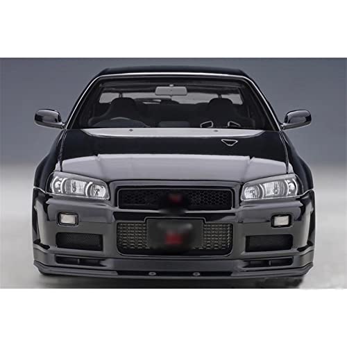 HBSM Regalo para N-issan para Skyline Ares GTR para R34 Diecasts Y Vehículos De Juguete Modelo De Coche De Juguete De Metal Juguetes De Colección De Alta Simulación Pull Back (Color : Black)