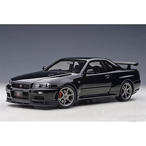 HBSM Regalo para N-issan para Skyline Ares GTR para R34 Diecasts Y Vehículos De Juguete Modelo De Coche De Juguete De Metal Juguetes De Colección De Alta Simulación Pull Back (Color : Black)