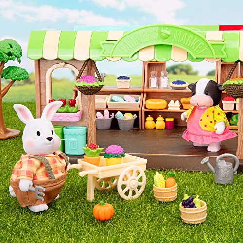 HCM Kinzel 43226 Li'l Woodzeez - Figuras de Vacas - Familia de Animales Moosicalmoo - 4 Figuras Suaves sin Libro - Animales en Set, Juguete para niños a Partir de 3 años