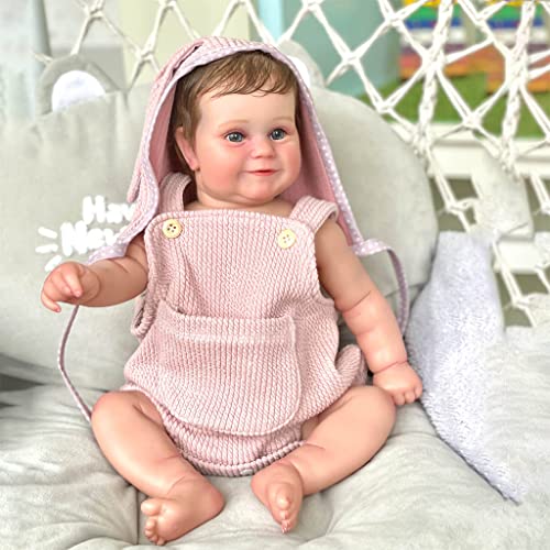 HDBD Muñeca de simulación Cama de bebé recién Nacido Juguete para Dormir Accesorios para niña Reborn Decoración de habitación de bebé Muñeca de Vinilo ecológica Juguetes agradables