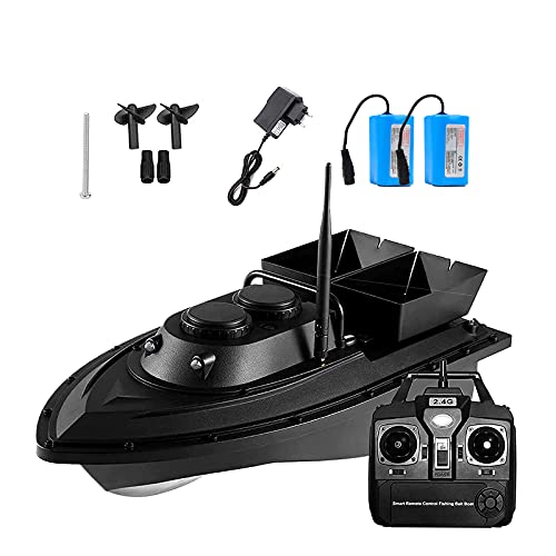 HDMENG Barco de Cebo de Pesca, Barco Cebador Carpfishing, Barcos Cebador Inteligente con GPS Position Auto Cruise para Lagos, Ríos, Embalses, Batería Recargable de 5200 Mah