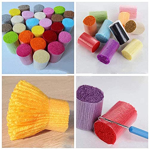 HE TUI Kits De Ganchos De Pestillo De Bricolaje para Adultos/Niños, Hermosa Casa Funda De Almohada DIY Funda De Cojín Kit De Bordado Artesanal con Patrón Preimpreso,A