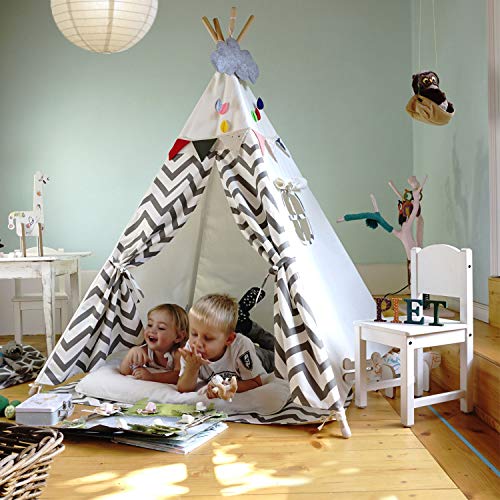 Hej Lønne Tipi - Tienda de campaña para niños (120 x 120 x 150 cm, Incluye Bolsa e Instrucciones, no Contiene sustancias nocivas)