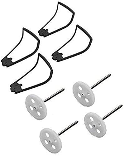 Hélice 8pcs con aviones no tripulados Juegos de Accesorios de 4 anillos de la hélice de la Guardia con 4 ruedas Engranajes para la cámara RC SG106 Drone Quadcopter piezas de repuesto Drone Acceso