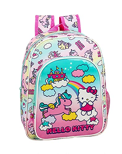 Hello Kitty 611916185, Candy Unicorns Mochila infantil adaptable a carro, Multicolor, 26 x11 x 34cm