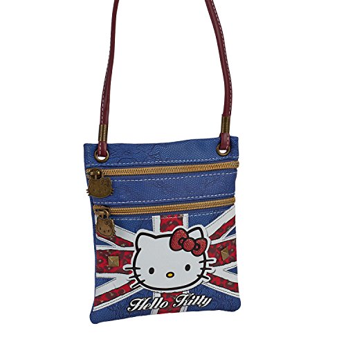 Hello Kitty- Bolso Bandolera Action Mini Vertical, Color Azul (Karactermania 45356)