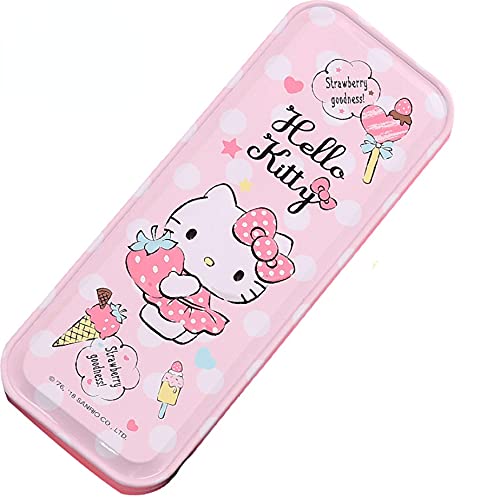 Hello Kitty - Estuche para lápices (27 x 78 x 205 mm), color rosa, fresa, strawberry,