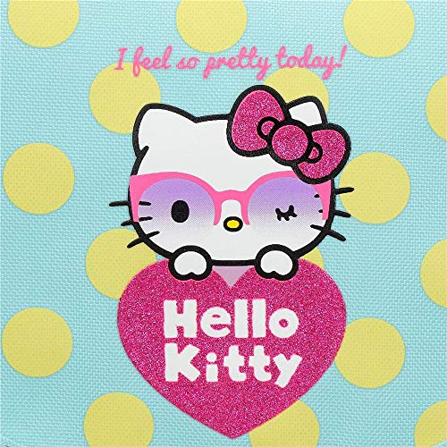 Hello Kitty Pretty Glasses Bandolera con solapa Verde 17x15x4 cms Poliéster