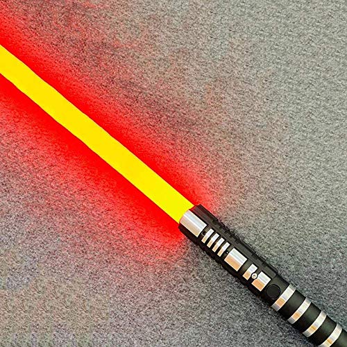 Hengqiyuan Star Wars Sable luz, Mango Metal Desmontable con Carga USB Experiencia Real Duelo Sable luz niños Adultos Sable de luz Juguete Regalo,Rojo