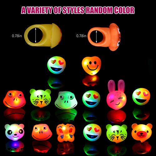 Herefun Artículos de Fiesta Cumpleaños Niños, Juguete Luminoso, Led Luminoso Anillo Juguetes Niñas Brillo En La Oscuridad Regalos de Cumpleaños para Fiestas Favores (14 Pcs)