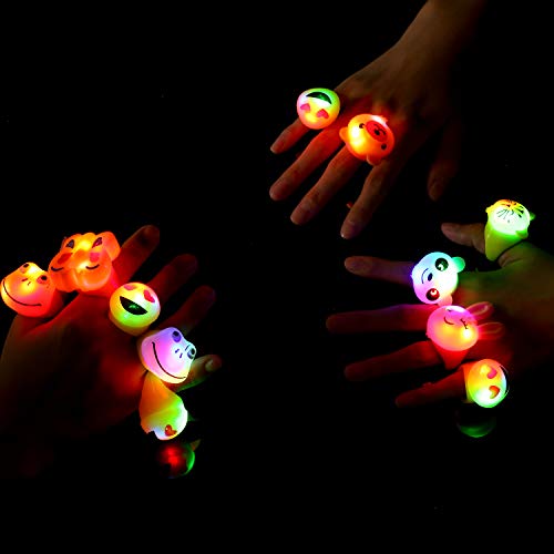 Herefun Artículos de Fiesta Cumpleaños Niños, Juguete Luminoso, Led Luminoso Anillo Juguetes Niñas Brillo En La Oscuridad Regalos de Cumpleaños para Fiestas Favores (14 Pcs)