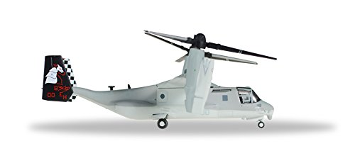 Herpa 557696 USMC Bell/Boeing MV-22 Osprey VMM-264 Knights - Vehículo de Juguete, Color Negro