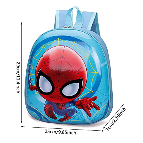 Hilloly Mochila Infantil Spiderman Mochila,Bolsa Impermeable 3D Mochila para Niños Jardín de Infantes de Super heroe Impermeable y Ajustable para Niños y Niñas de 2 a 6 Años