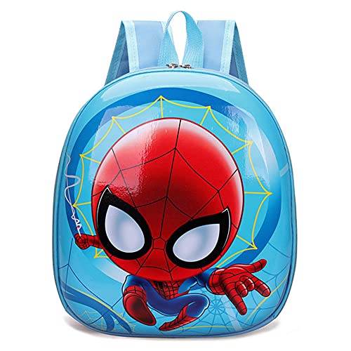 Hilloly Mochila Infantil Spiderman Mochila,Bolsa Impermeable 3D Mochila para Niños Jardín de Infantes de Super heroe Impermeable y Ajustable para Niños y Niñas de 2 a 6 Años