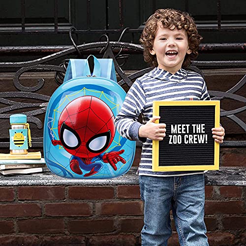 Hilloly Mochila Infantil Spiderman Mochila,Bolsa Impermeable 3D Mochila para Niños Jardín de Infantes de Super heroe Impermeable y Ajustable para Niños y Niñas de 2 a 6 Años