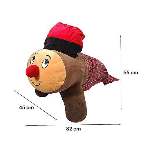 Hipex Collection Peluche de Caga Tío 100% Poliéster, Tronco de Navidad, Catalunya Catalán - Decoración Navideña, Regalo Fiestas, Cumpleaños - Peluche Suave (82x45x55 cm)