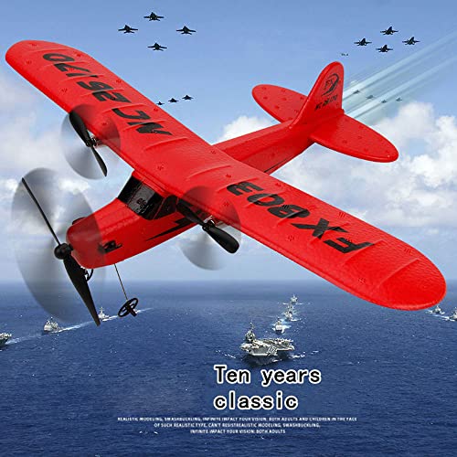 HJLXMF Carrera superior Planeador RC eléctrico de nivel de entrada 2.4G RC Plane Avión RC con giroscopio incorporado de 2 canales Un botón al aire libre despega AirPlane Prepárese para despegar para p