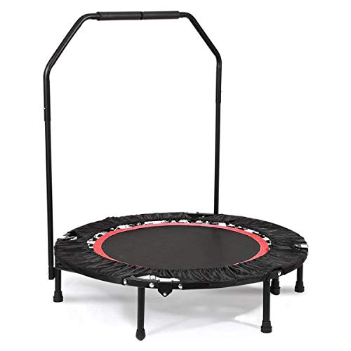 HLDUYIN Trampolín Trampolín De Entrenamiento De Fitness Niños Plegable Cama Elástica Ajustable De Seguridad Barandilla Cubierta Acolchada Mini Trampolín