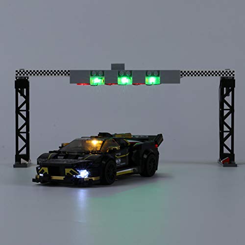 HLEZ Kit de Iluminación LED para Lamborghini Huracán Super Trofeo EVO & Urus ST-X Modelo de Bloques de construcción, Conjunto de Luces Lluminación Compatible con Lego 76899 (Modelo Lego no Incluido)