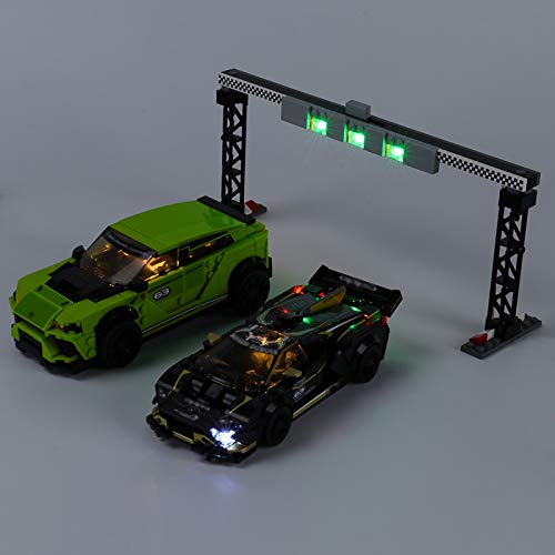 HLEZ Kit de Iluminación LED para Lamborghini Huracán Super Trofeo EVO & Urus ST-X Modelo de Bloques de construcción, Conjunto de Luces Lluminación Compatible con Lego 76899 (Modelo Lego no Incluido)