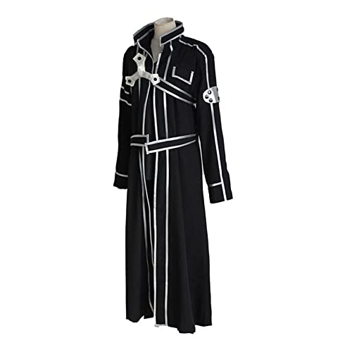 Hot Anime Sword Art Online Kirito Cosplay Disfraces de Halloween para adultos Kirito SAO Kirigaya Kazuto (X-Small), Negro)