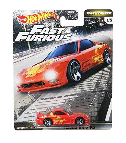 Hot Wheels Mazda RX-7 FD Fast & Furious - Sintonizador rápido (1/5, 1:64, GJR65 GBW75)