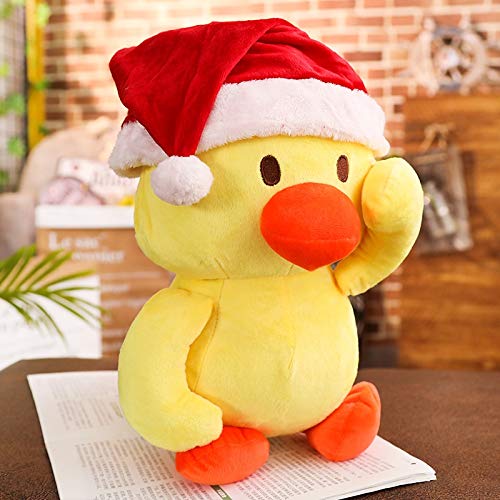 HOUMEL Juguete de peluche de pato gigante, lindo cojín de bebé amarillo y rojo, cojines de pollo de muñeca suave y grande, edredón de abrazo, juguetes de regalo para niños y niñas pequeños 309