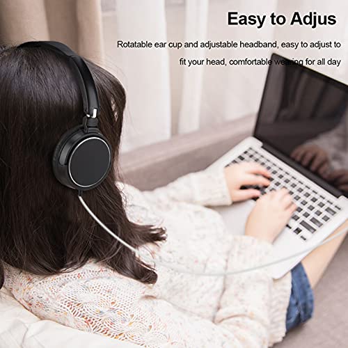 Hozee Auriculares en la Oreja, Auriculares con Cable de música de Alta fidelidad Plegables y compactos, amigables con la Piel con Diadema Ajustable para Disfrutar de películas o música para niños