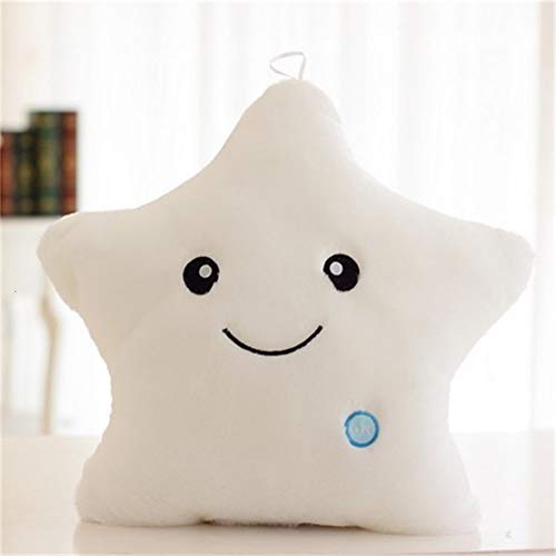 Hpera Peluche Interactivo Peluches Animales Peluche Bebe Peluche Musical Peluches para Bebes Peluche Microondas Almohada Suave para Niños Lindas Almohadas para Niñas Peluches Kawaii Star,White