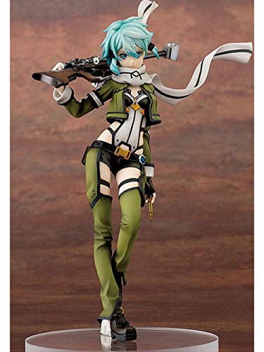 HQYCJYOE Personajes de Anime Modelo Sword Art Online Figura Brinquedos Figma 241 Sinon Shino Asada Sao 2 PVC Figura de acción Colección de estatuillas Muñeca 15cm