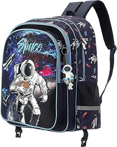 HTgroce Mochilas Escolares para niñas,Bolsa merienda Infantil,Fiambrera, jardín de Infantes y Bolsa de natación Ligera con Cremallera Colgante de Astronauta