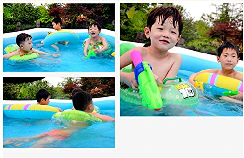 HTHJA Piscina Hinchable Infantil Family，Piscina Inflable con Fondo de Burbuja Gruesa, Protector Solar portátil, Piscina de pesca-130 * 90 * 48 cm，Piscina Desmontable