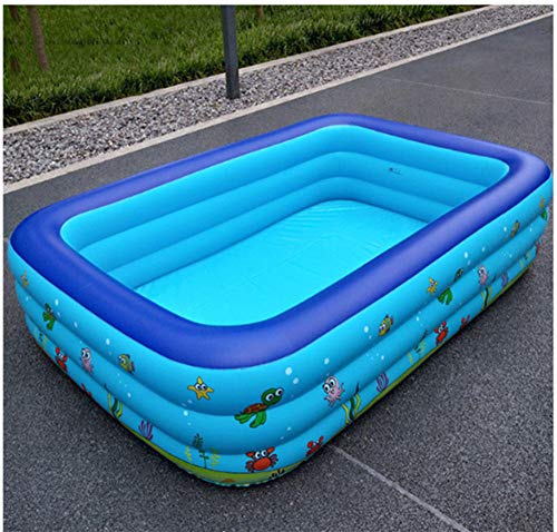 HTHJA Piscina Hinchable Infantil Family，Piscina Inflable con Fondo de Burbuja Gruesa, Protector Solar portátil, Piscina de pesca-130 * 90 * 48 cm，Piscina Desmontable