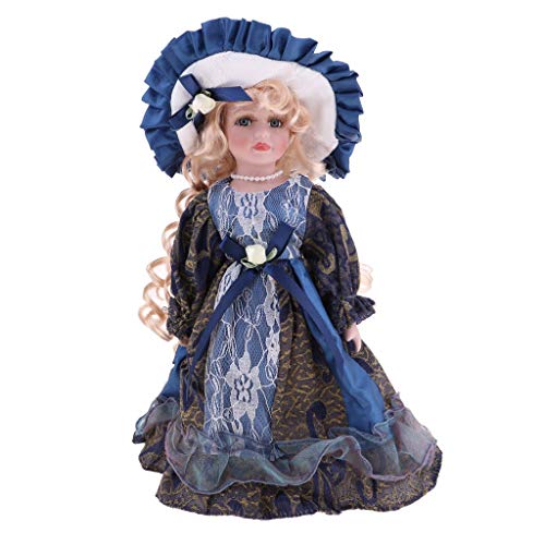 HTYG Muñecas Antiguas de Porcelana de 30 cm-miniaturas de Madame Victoriana con Bata-Ropa de muñeca de Porcelana Coleccionable, Juguete para Regalo de niños