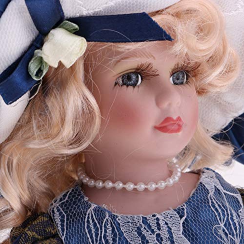 HTYG Muñecas Antiguas de Porcelana de 30 cm-miniaturas de Madame Victoriana con Bata-Ropa de muñeca de Porcelana Coleccionable, Juguete para Regalo de niños