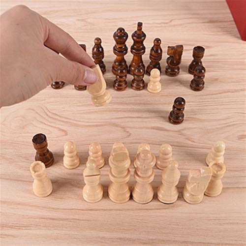 HUANG-WEI-MZ, HWW-Chess, Entertaimente Juegos Militares Chino Tradicional Juego de ajedrez Altura Tienda de ajedrez de Madera PU Cuero de Ajedrez Ajedrexto Juegos de Entretenimiento (Color : 32pcs)