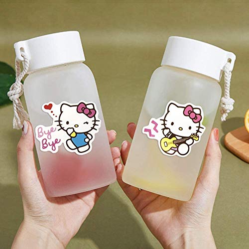 Huayao - 100 pegatinas de Hello Kitty para botella de agua, portátil, guitarra, coche, moto, monopatín, equipaje, vinilo impermeable