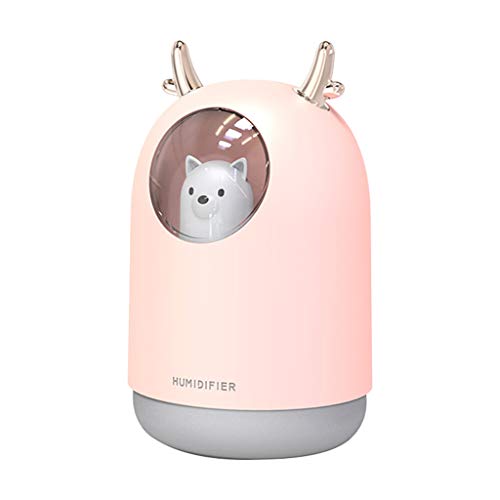 Humidificación silenciosa, para Oficina, Bebé, Dormitorio (Cable USB + Manual) - Rosado