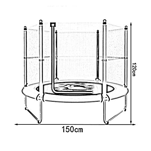 HUO barandilla Red De Seguridad De Trampolín De Jardín Cama Elástica Estabilizador De Baloncesto Bar Trampolín Niños Trampolín Niños Adultos Trampolín (Size : 150 * 120cm)