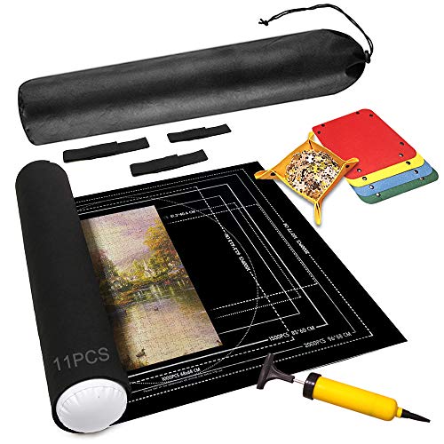 HUOHUOHUO Rompecabezas Almacenamiento Rodar,Estera de Rompecabezas Portátil,Puzzle Mat Roll,Rompecabezas Almacenamiento Estera,Puzzle Mat para,Mat Puzzles,Tapete Puzzle 2000 Piezas