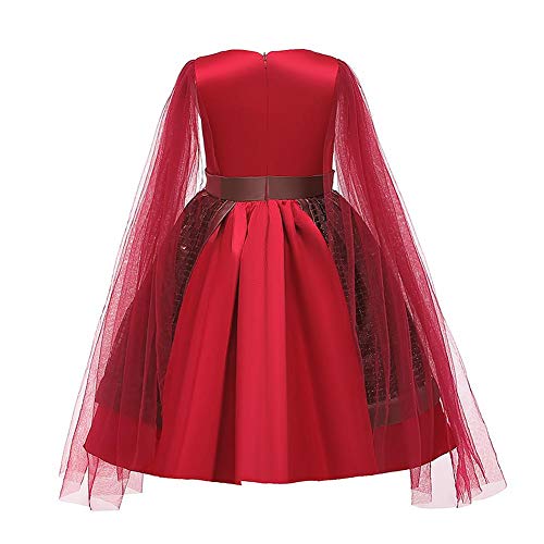 IBAKOM Disfraz de Princesa Mulan Niña Vestido Cosplay Cuento Hadas Hanfu Chino Tradicional Carnaval Halloween Disfraces Rojo 5-6 años