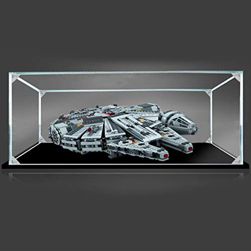 icuanuty Vitrina de Acrílico para Lego 75105 Millennium Falcon, Display Case Vitrinas para Colecciones Modelismo (Solo Vitrina) - 50 x 35 x 15 cm