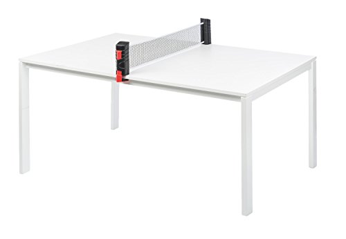 Idena 40461 - Tenis de Mesa Neta, Ampliable hasta 176 cm de Altura, 5.2 cm de tableros de Mesa, Negro