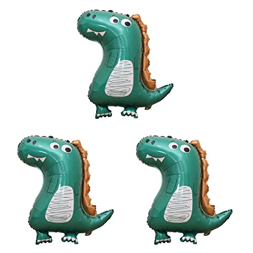 ifundom 12 Unids Bebé Dinosaurio Globo Conjunto Dinosaurio Foil Animal para Niños Cumpleaños Cumpleaños Dinosaurio Ducha Ducha Decoraciones